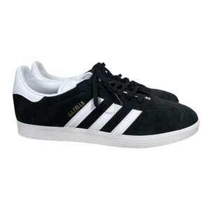 NEW Adidas Original Gazelle Sneakers Shoes Mens 10 Black White Gold‎ BB5476